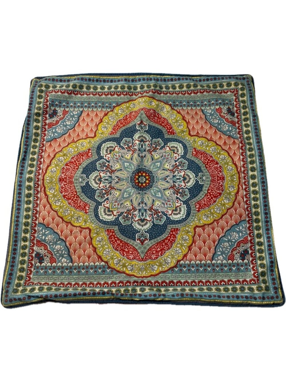 Cynthia Rowley Colorful Boho Medallion Pillow Sham Case 20”x20”